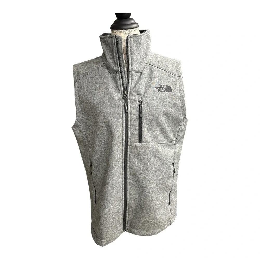 The North Face WindWall Soft Shell Vest Heather Gray Men's Medium